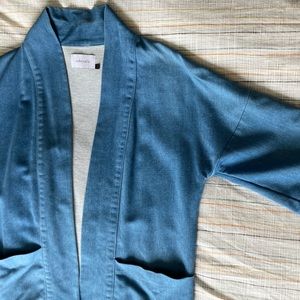 Odeyalo Denim chambray lightweight jacket (‘kimono’-style) (made in montreal)
